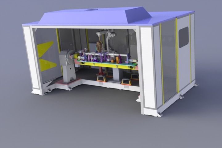Single robot/single workstation with workshop Single robot/single workstation with workshop
